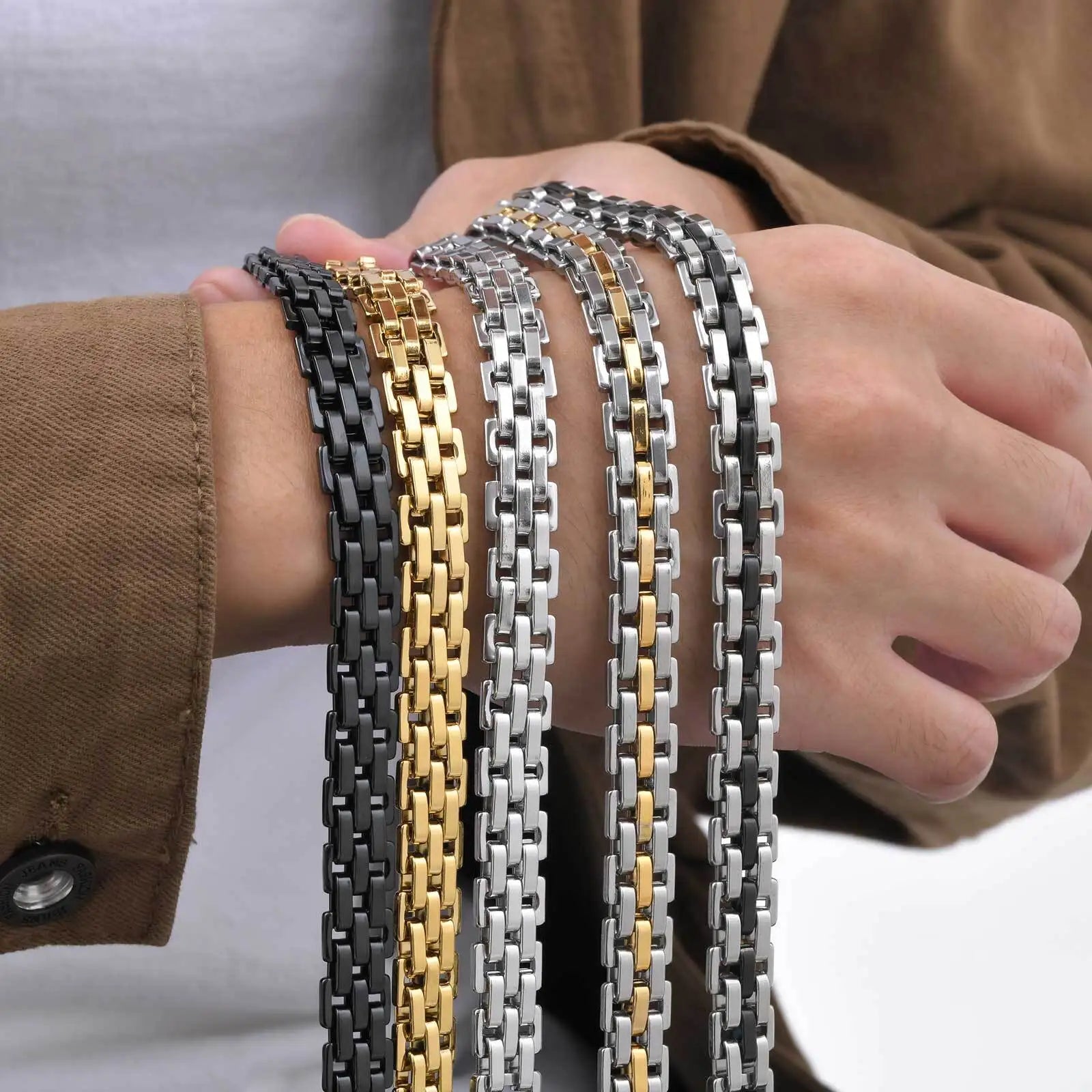 Two-Tone Stainless Steel Bracelet