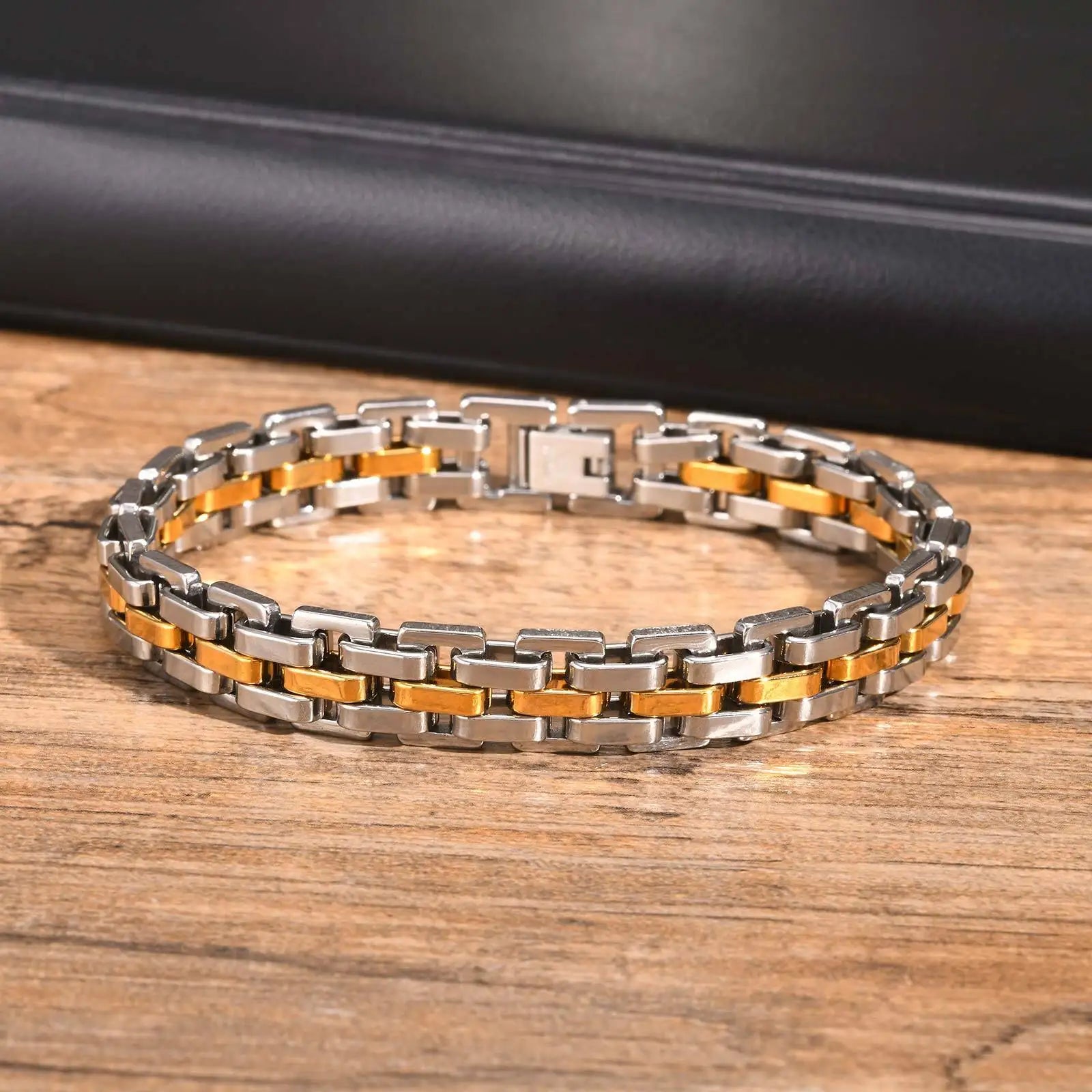 Two-Tone Stainless Steel Bracelet