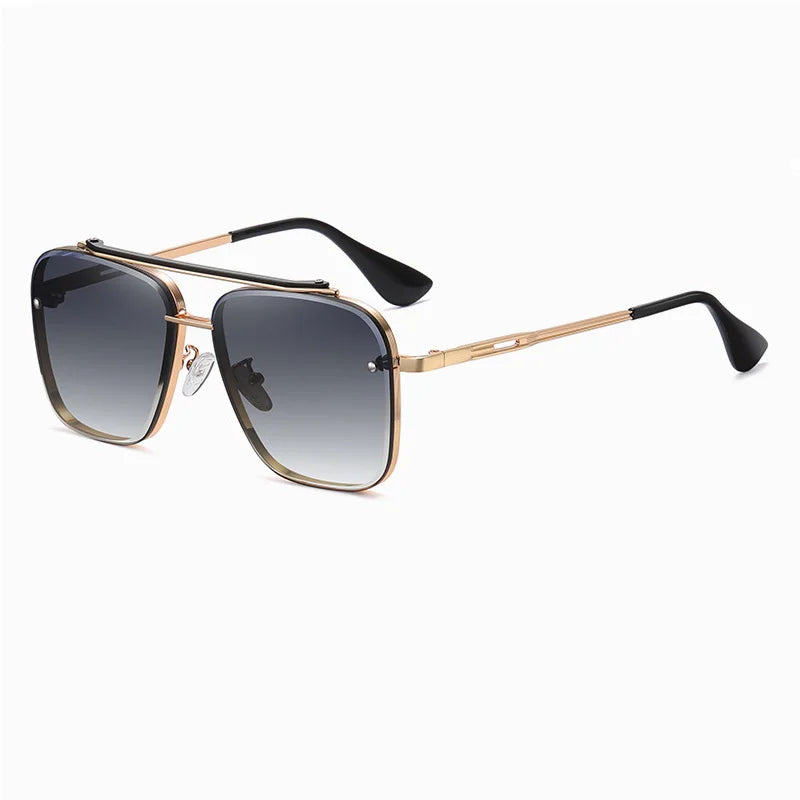 Gradient Metal Frame Sunglasses