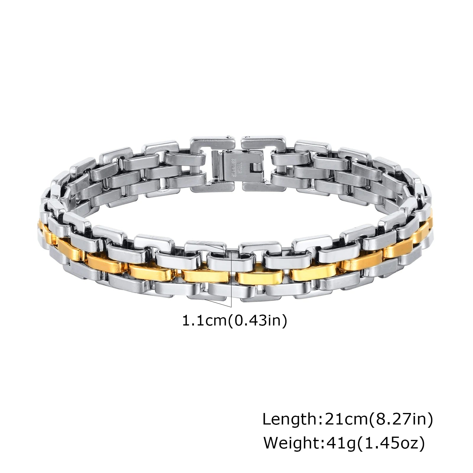 Two-Tone Stainless Steel Bracelet
