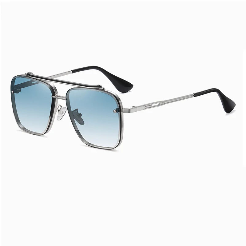 Gradient Metal Frame Sunglasses