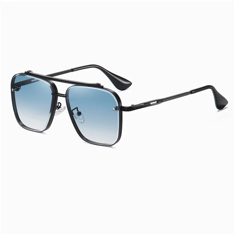 Gradient Metal Frame Sunglasses