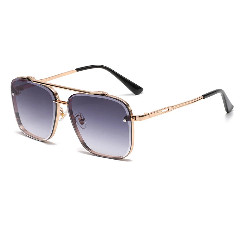 Gradient Metal Frame Sunglasses