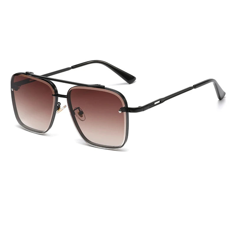 Gradient Metal Frame Sunglasses