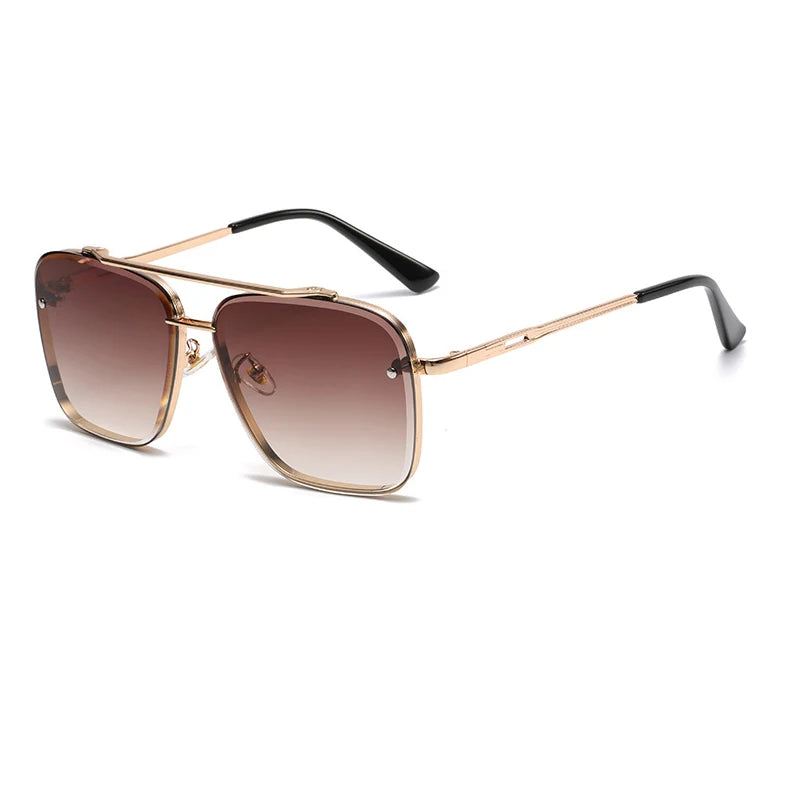 Gradient Metal Frame Sunglasses