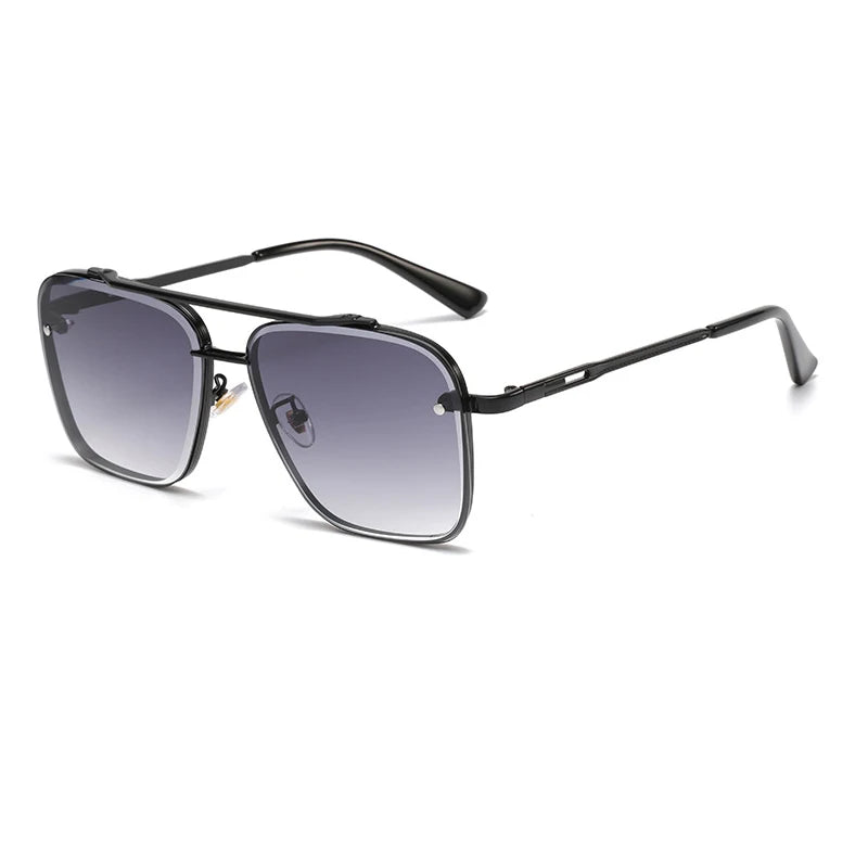 Gradient Metal Frame Sunglasses