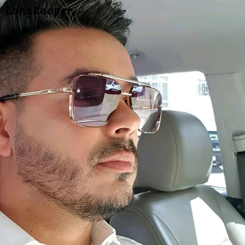 Gradient Metal Frame Sunglasses