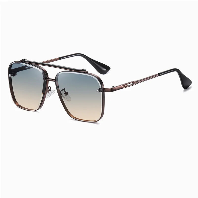 Gradient Metal Frame Sunglasses