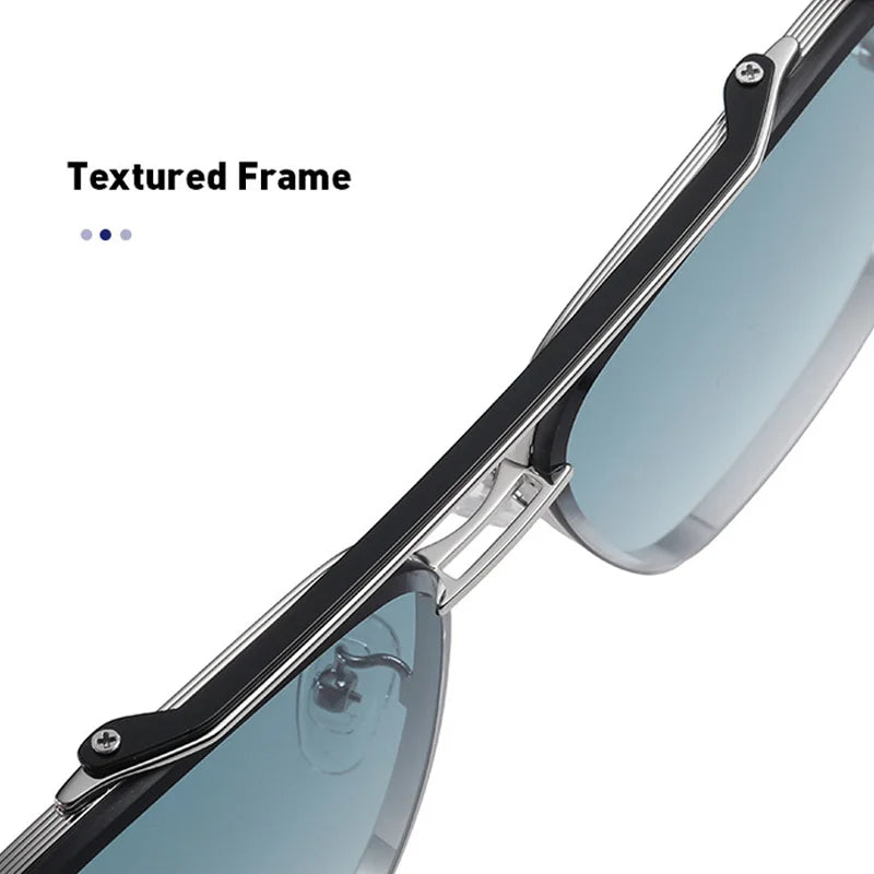 Gradient Metal Frame Sunglasses