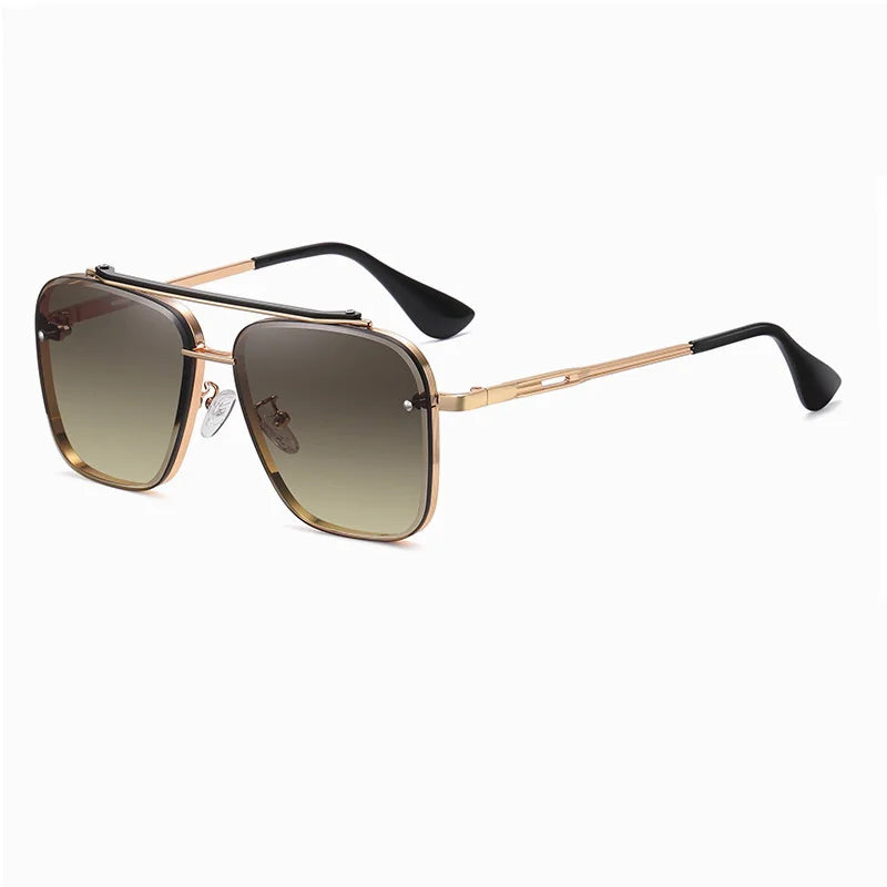 Gradient Metal Frame Sunglasses